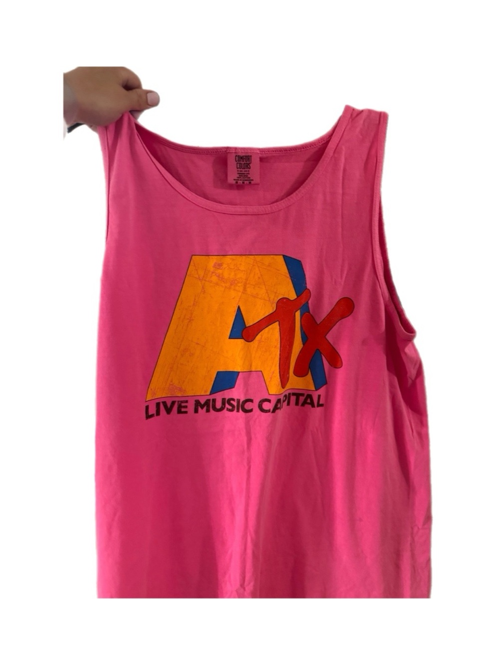 Comfort Colors Pink ATX Live Music Capital Kids Tank Top